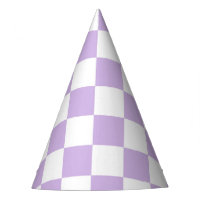 Simple Pastel Purple Lilac & White À damiers