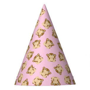 Chapeaux De Fêtes Singe fête d'anniversaire rose