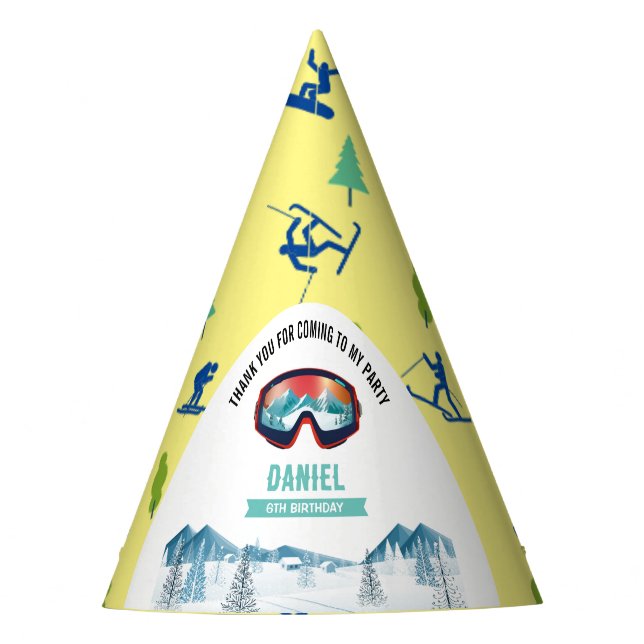 Chapeaux De Fêtes Ski de fête d'anniversaire Snowboard (Devant)