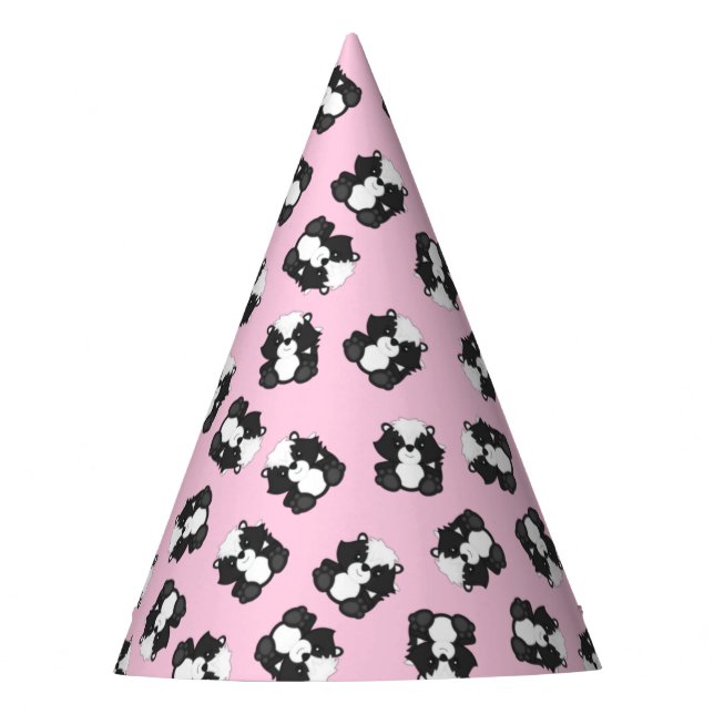 Chapeaux De Fêtes Skunk Anniversaire fête rose (Devant)