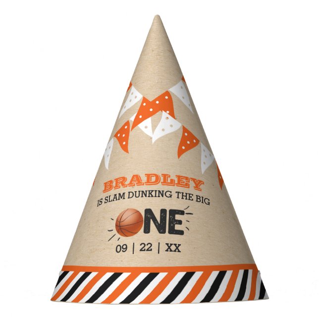 Chapeaux De Fêtes Slam Dunking The Big One | Basketball 1er annivers (Devant)