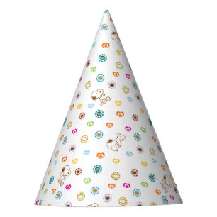 Chapeaux De Fêtes Snoopy Colorful Hearts Motif