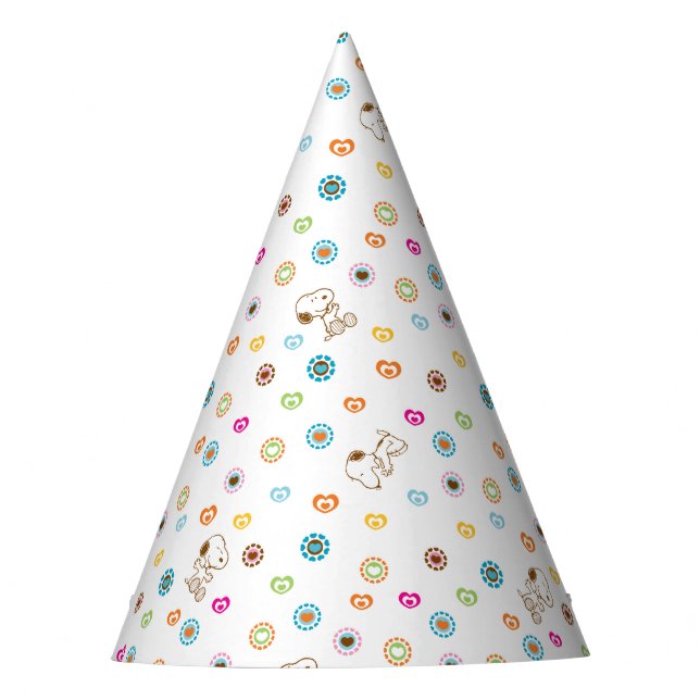 Chapeaux De Fêtes Snoopy Colorful Hearts Motif (Devant)