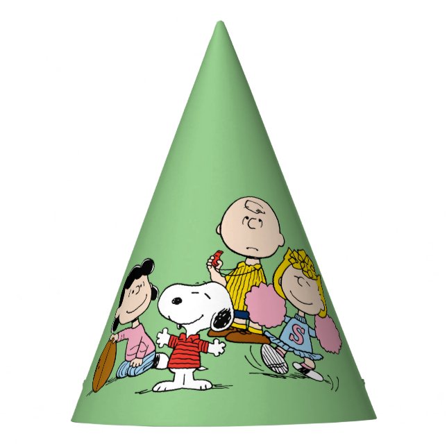 Chapeaux De Fêtes Snoopy et Gang Play Football (Devant)