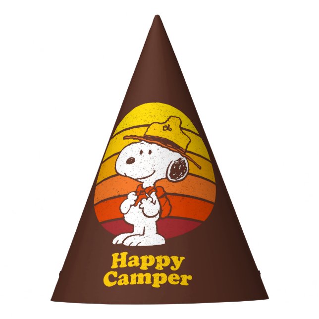 Chapeaux De Fêtes Snoopy | Scout Beagle - Happy Camper (Devant)
