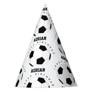 Chapeaux De Fêtes Soccer Ball Football Nom personnalisé Anniversaire