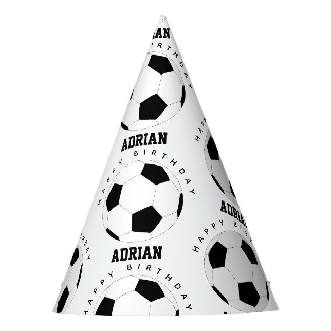 Chapeaux De Fêtes Soccer Ball Football Nom personnalisé Anniversaire (Devant)