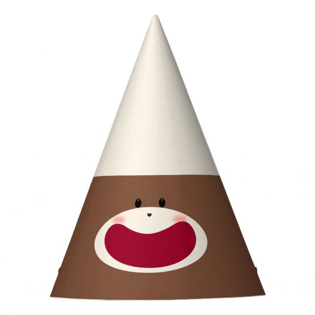 Chapeaux De Fêtes Sock Monkey Smile (Garçon) (Devant)