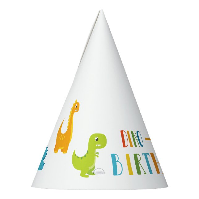 Chapeaux De Fêtes Soirée d'anniversaire de dinosaures amusante (Gauche)
