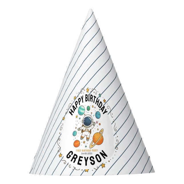 Chapeaux De Fêtes Space Adventure 1er anniversaire | Espace (Devant)