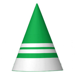 Chapeaux De Fêtes Sporty Bold Amusant Vert clair blanc rayures de co