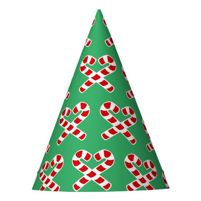 Chapeaux De Fêtes Sucre de canne mignon Noël fête papier cône casque (Devant)