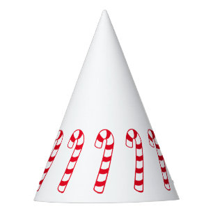 Chapeaux De Fêtes Sucres de canne De Noël En Gris Rouge Et Blanc