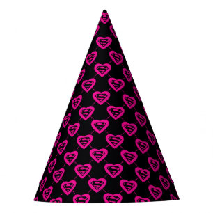 Chapeaux De Fêtes Supergirl Hearts Diagonal Pattern