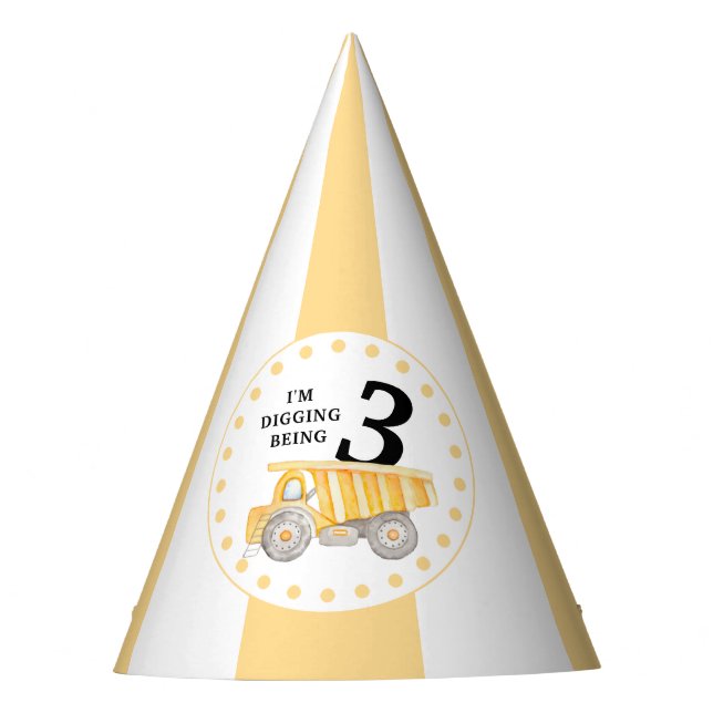 Chapeaux De Fêtes Sur le chantier de construction anniversaire garço (Devant)