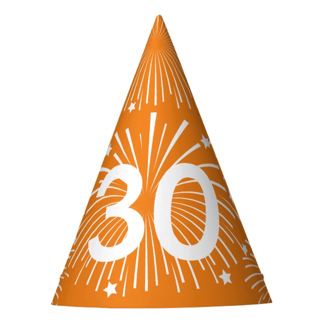 Chapeaux De Fêtes Surprise 30e anniversaire casquettes de cônes de p (Devant)