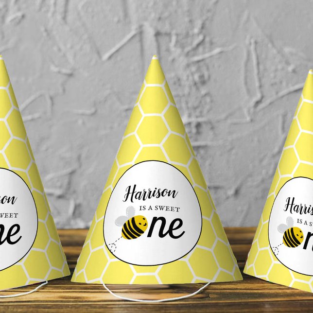 Chapeaux De Fêtes Sweet Little Honey Bee 1er anniversaire (Créateur téléchargé)