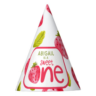 Chapeaux De Fêtes Sweet One Strawberry Premier anniversaire