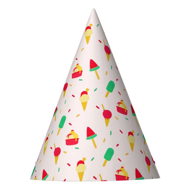 Chapeaux De Fêtes Sweet Summer Fun Rainbow Ice Cream Sprinkings (Devant)
