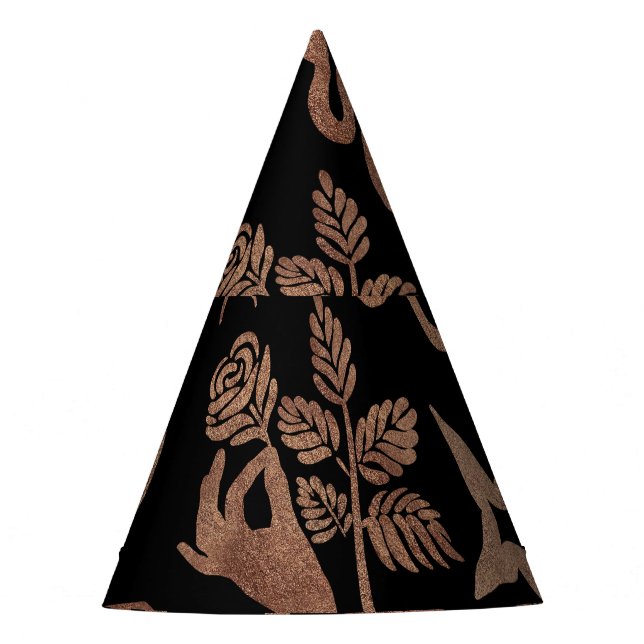 Chapeaux De Fêtes Symboles mystiques : serpent, soleil, lune. (Devant)