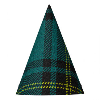 Chapeaux De Fêtes Tartan bleu-vert