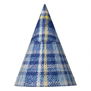 Chapeaux De Fêtes Tartan jaune bleu : Plaid tendance