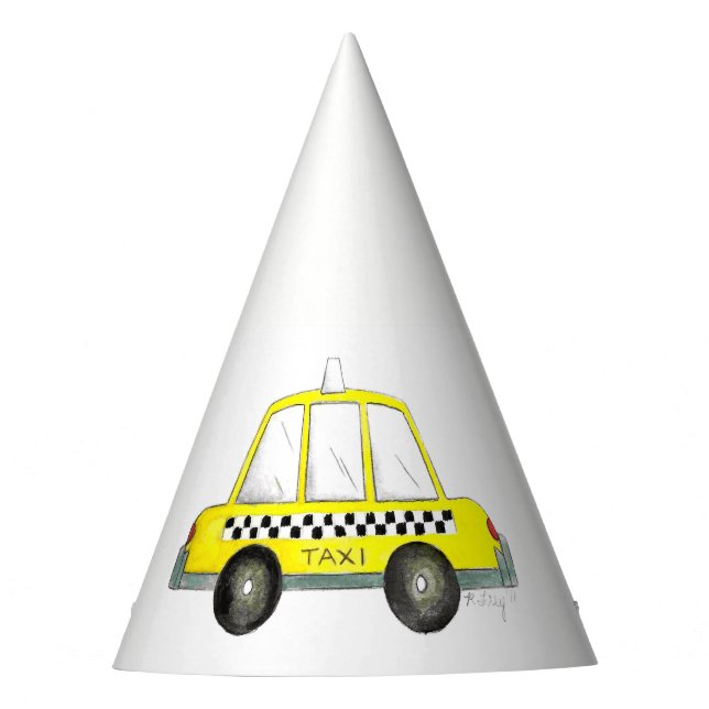 Chapeaux De Fêtes Taxi Jaune NYC Cabine New York City Anniversaire (Devant)