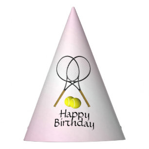 Chapeaux De Fêtes Tennis Anniversaire Rose Sport