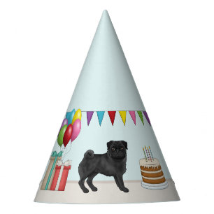 Chapeaux De Fêtes Tervueren Pug Mignon Chien de Dessin Animé Coloré