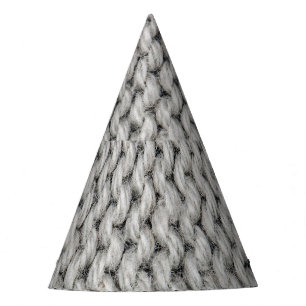 Chapeaux De Fêtes Texture en laine tricotée blanche, photo de gros p