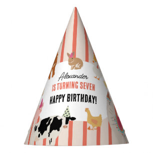 Chapeaux De Fêtes Thème d'anniversaire Animaux de la Ferme Animaux d