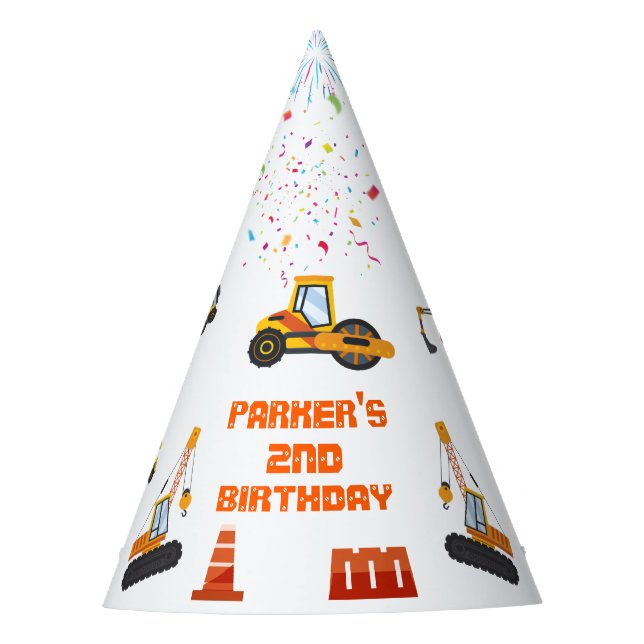 Chapeaux De Fêtes Thème de construction mignonne Fête d'anniversaire (Devant)