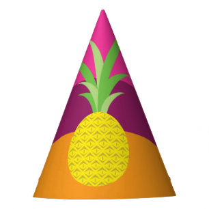 Chapeaux De Fêtes Thème de fête d'anniversaire d'été mignon d'ananas
