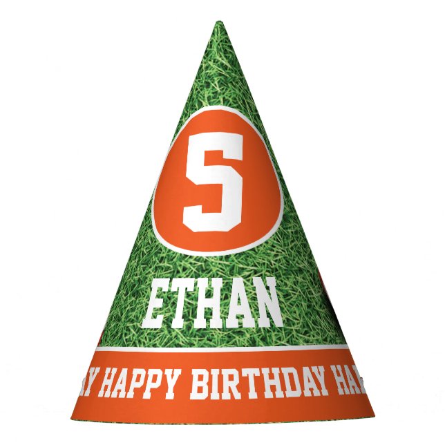 Chapeaux De Fêtes Thème de football Anniversaire Casquette de fête (Devant)