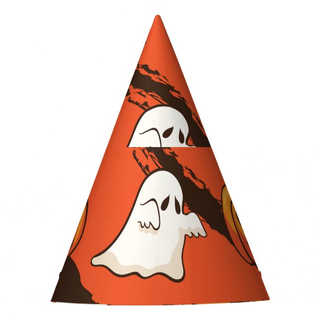 Chapeaux De Fêtes Thème d'Halloween citrouille, motif sans couture. (Devant)