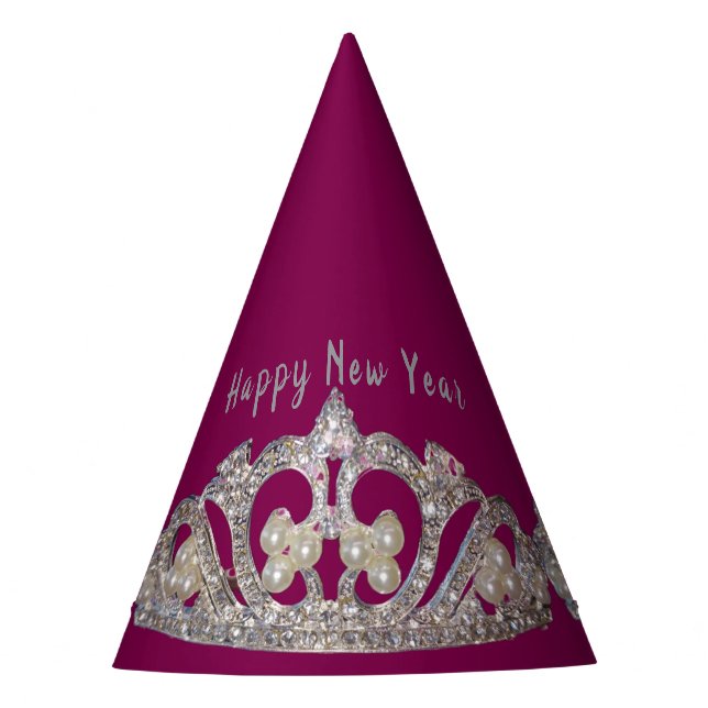 Chapeaux De Fêtes Tiara Print New Year Party Hat (Devant)