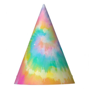 Chapeaux De Fêtes Tie Dye Rainbow Casquette d'anniversaire