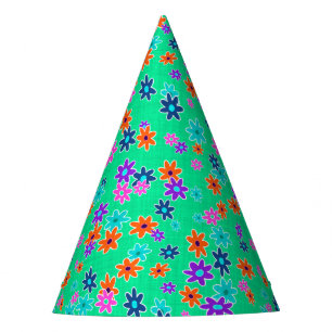 Chapeaux De Fêtes Tissu floral Couleur Motif sans couture