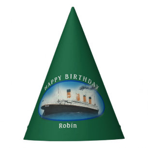 Chapeaux De Fêtes Titanic Birthday Green RMS White Star Line Ship