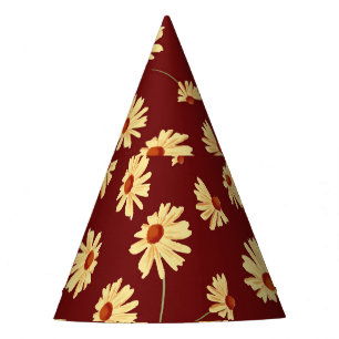 Chapeaux De Fêtes Tournesol d'automne : Maroon Design sans fil