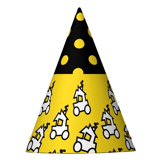 Chapeaux De Fêtes Train et Pois Casquette de fête d'anniversaire (Devant)