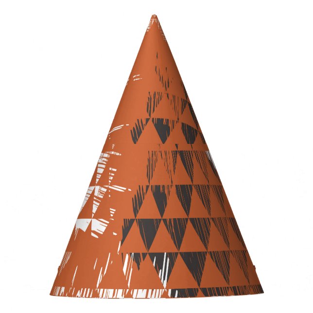 Chapeaux De Fêtes Triangles sans joint : Arrière - plan orange (Devant)