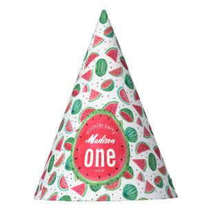 Chapeaux De Fêtes Tropical Summer Rouge & Vert motif pastèque
