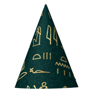 Chapeaux De Fêtes Typographie égyptienne des Hiéroglyphes d'or
