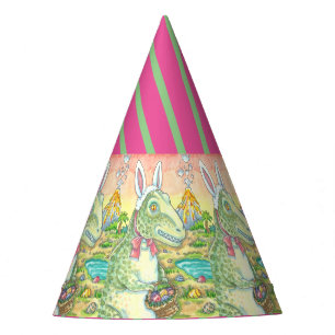 Chapeaux De Fêtes TYRANNOSAURUS T-REX EASTER BUNNY CASQUETTE Dino