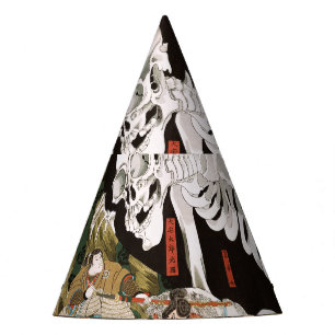 Chapeaux De Fêtes Ukiyo-e vintage : l'art du spectre de squelette de