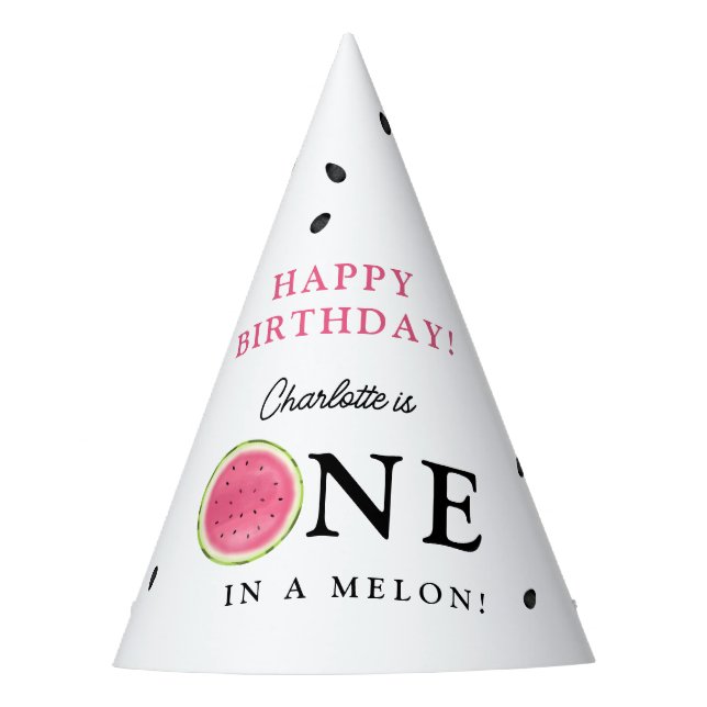 Chapeaux De Fêtes Un dans une pastèque Melon Anniversaire d'été (Devant)