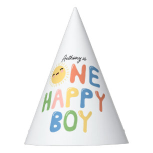 Chapeaux De Fêtes Un garçon heureux Invitation d'anniversaire 1er An