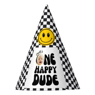 Chapeaux De Fêtes Un joyeux mec Happy Face Boy Photo 1er anniversair