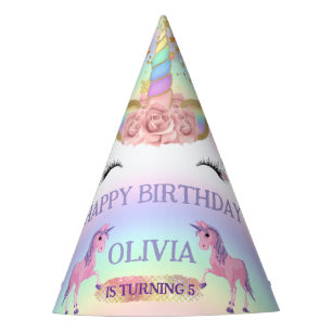 Chapeaux De Fêtes Unicorn fête Rainbow 1er Anniversaire whimsday gir